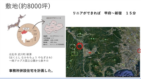 敷地とリニア計画