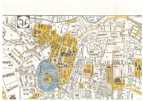 1689年当時の不忍池周辺地図