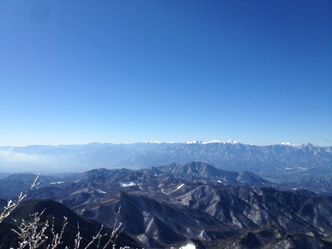 中央アルプス山頂からの景色