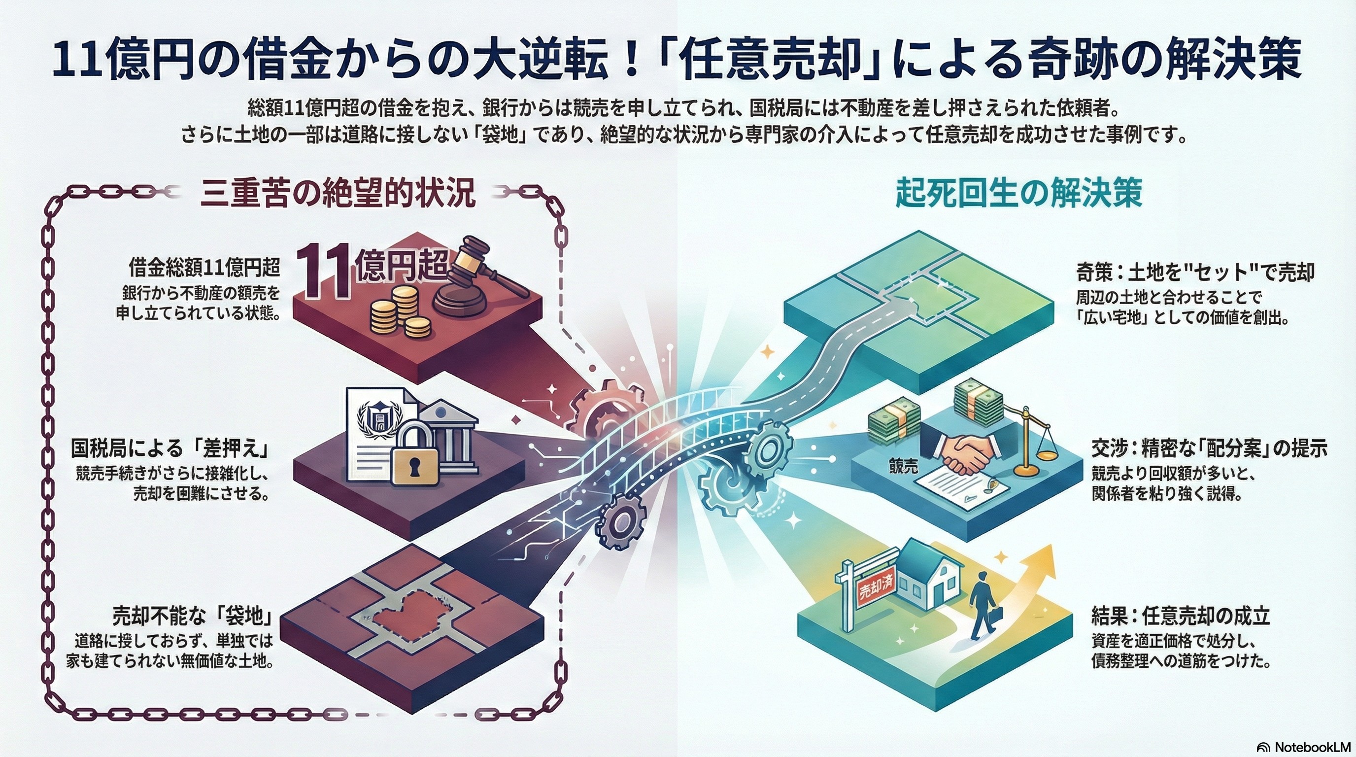 11億円の借金からの大逆転！任意売却の解決図解